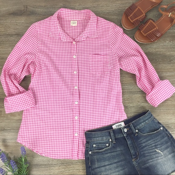 J. Crew Tops - J. Crew | The Perfect Shirt Gingham Button Down